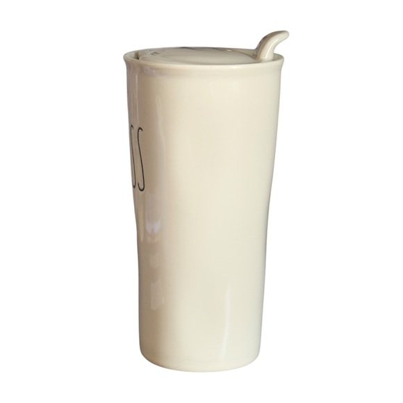 Rae Dunn White Ceramic Boss Coffee Tea Travel Tumbler Mug - Picture 5 of 13